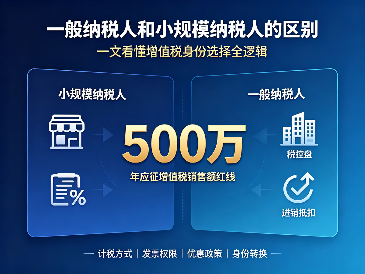 一般纳税人和小规模纳税人的区别