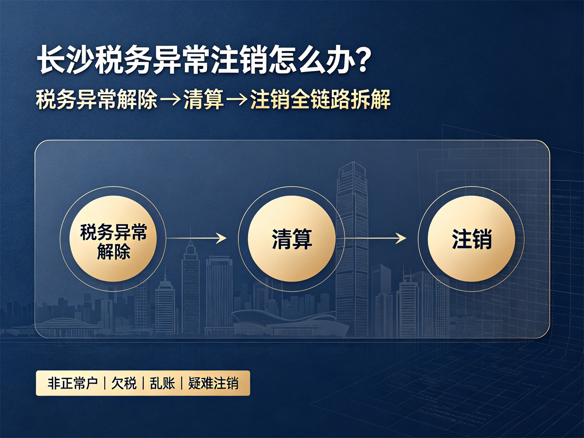 长沙税务异常注销怎么办？税务异常解除→清算→注销全链路拆解（照着做版）