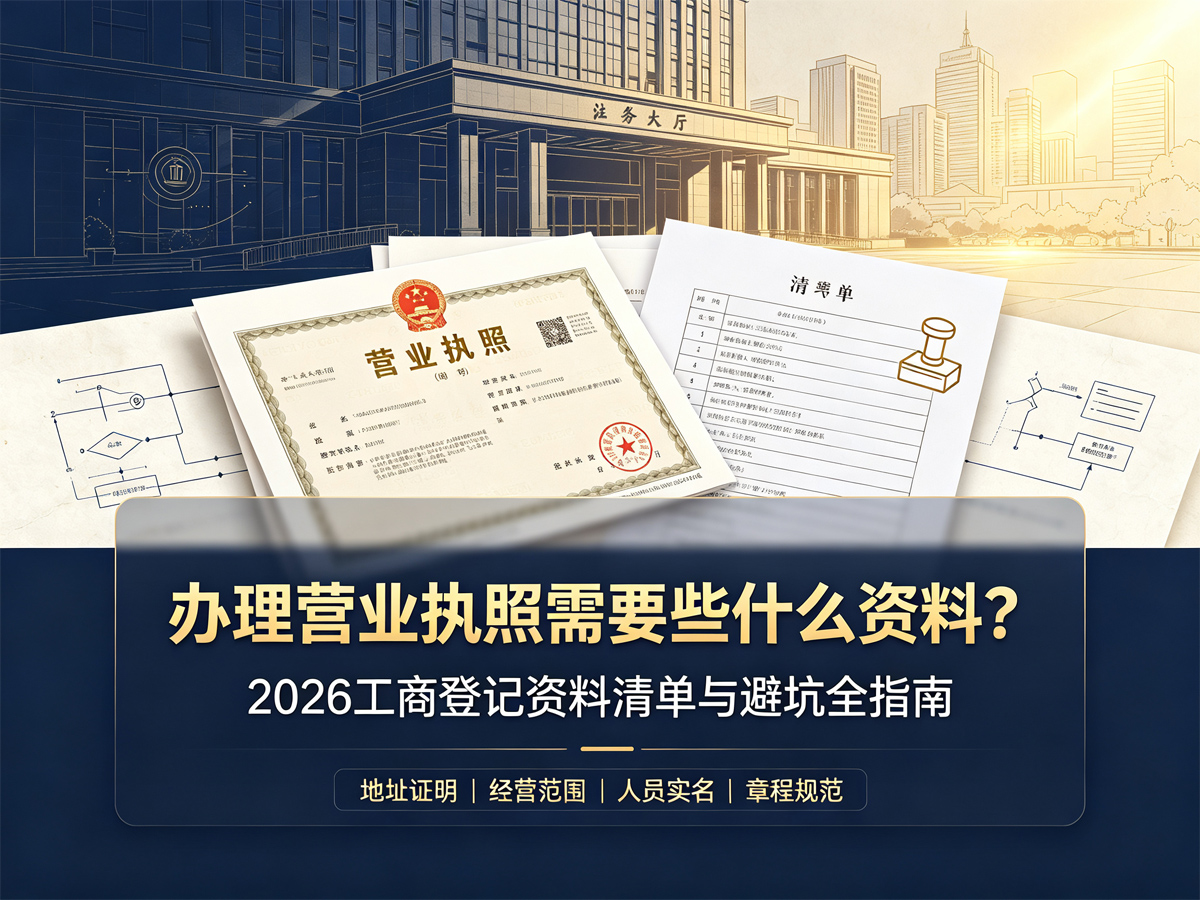 办理营业执照需要些什么资料