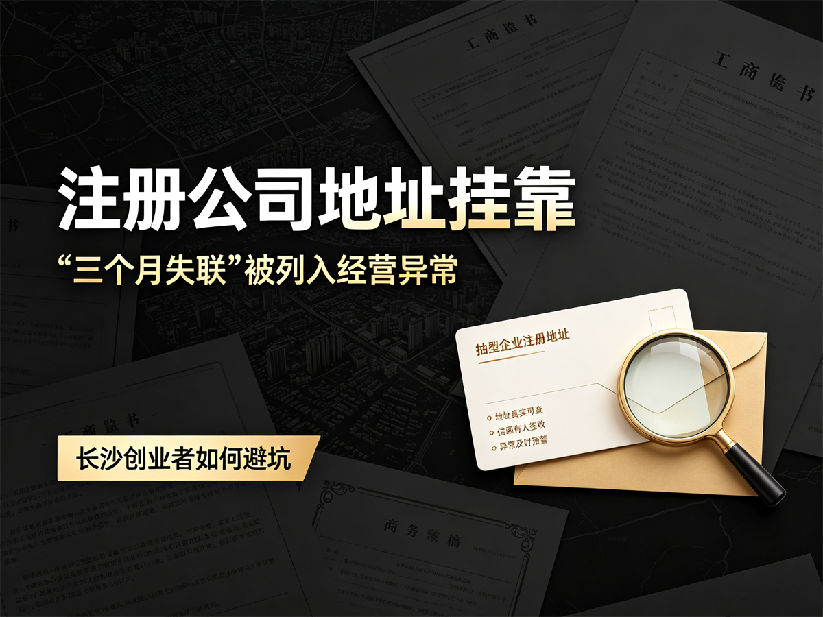 注册公司地址挂靠“三个月失联”被列入经营异常，长沙创业者如何避坑