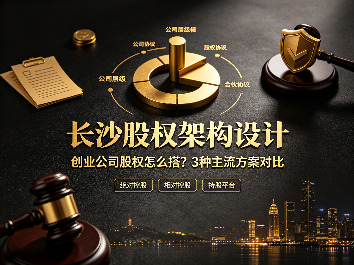 长沙股权架构设计：创业公司股权怎么搭？3种主流方案对比