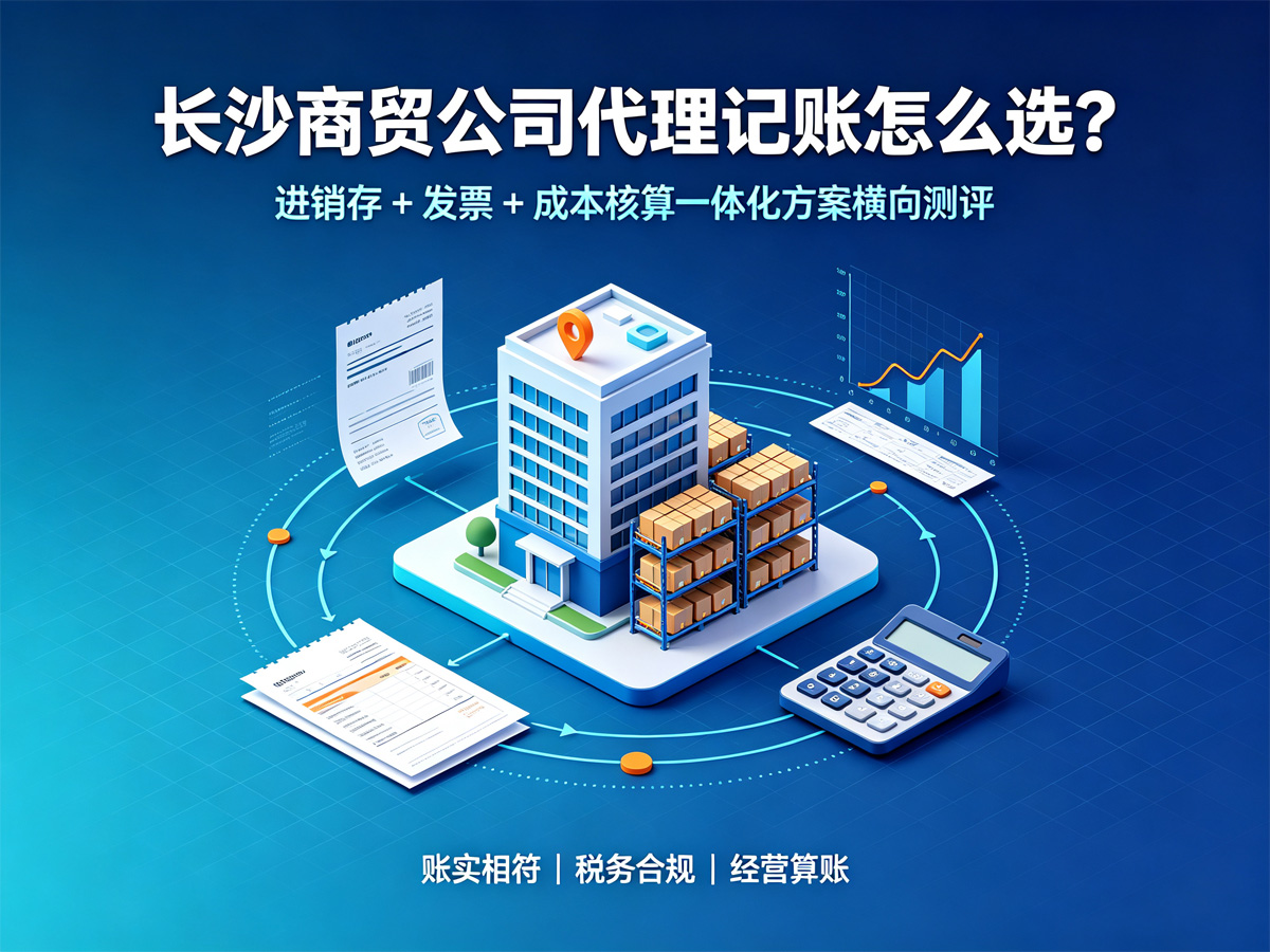 长沙商贸公司代理记账怎么选？进销存+发票+成本核算一体化方案横向测评