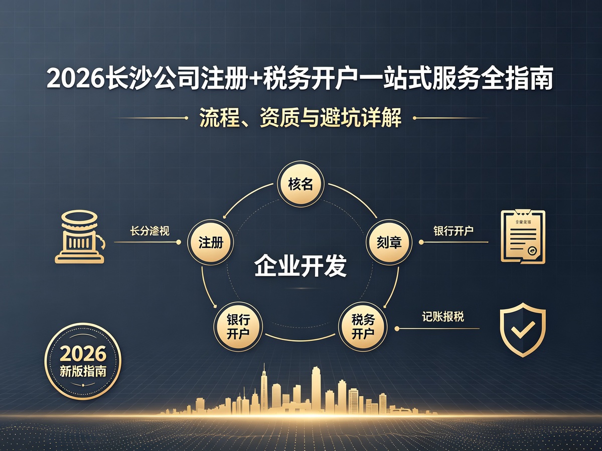 2026长沙公司注册+税务开户一站式服务全指南