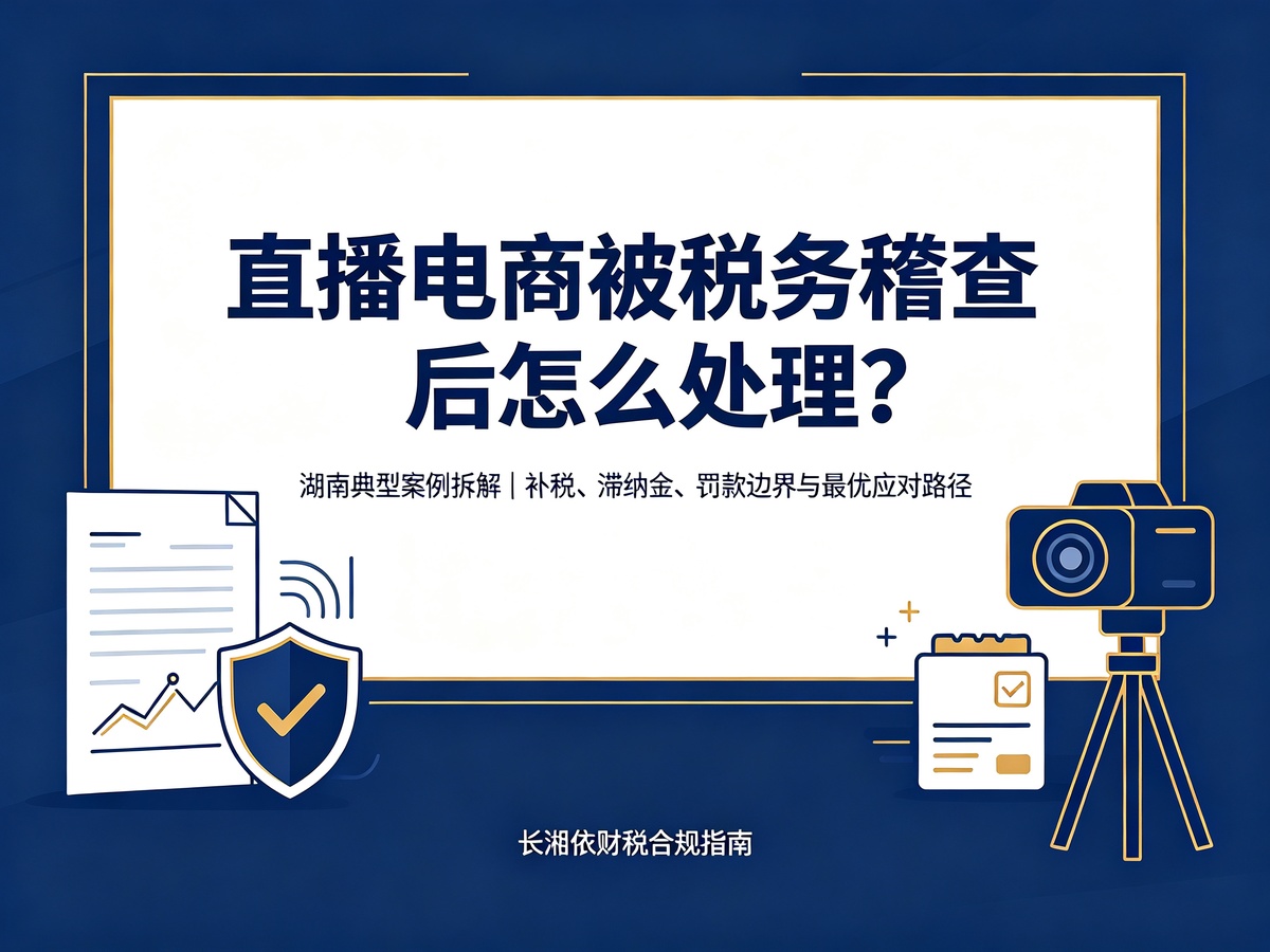 直播电商被税务稽查后怎么处理？