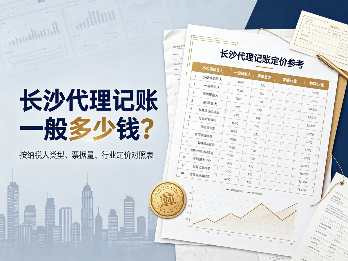 长沙代理记账一般多少钱？