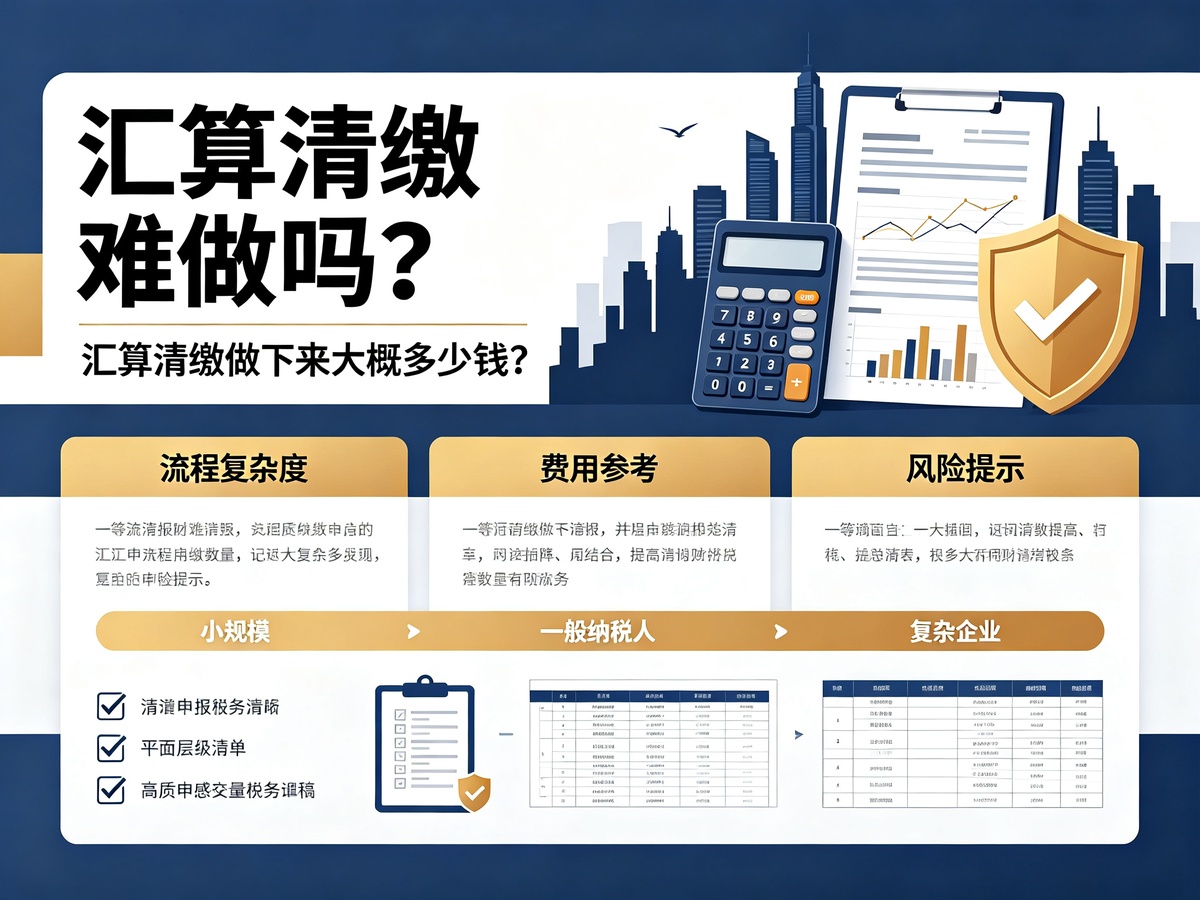汇算清缴难做吗？汇算清缴做下来大概多少钱？