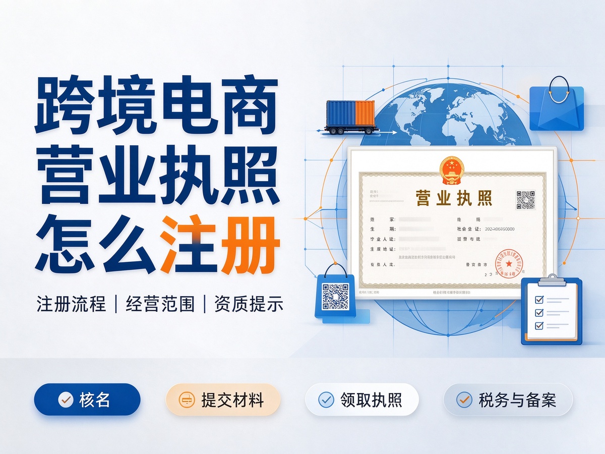 跨境电商营业执照怎么注册
